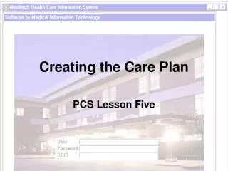 Creating the Care Plan