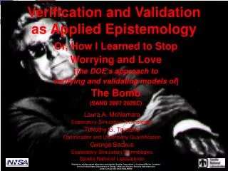 Verification and Validation as Applied Epistemology