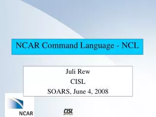 NCAR Command Language - NCL