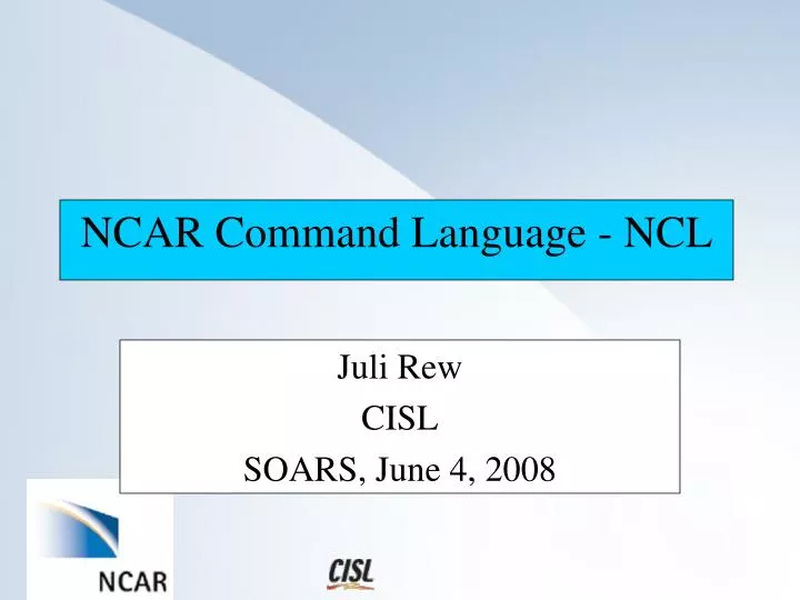ncar command language ncl