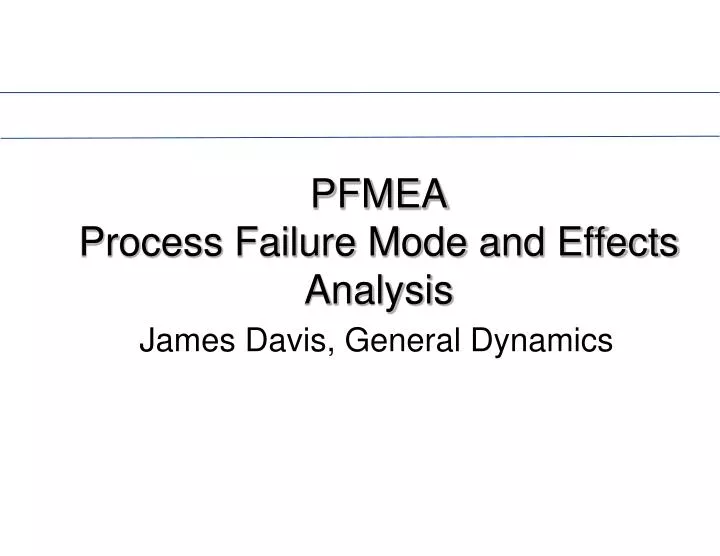 pfmea process failure mode and effects analysis