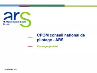 CPOM conseil national de pilotage - ARS
