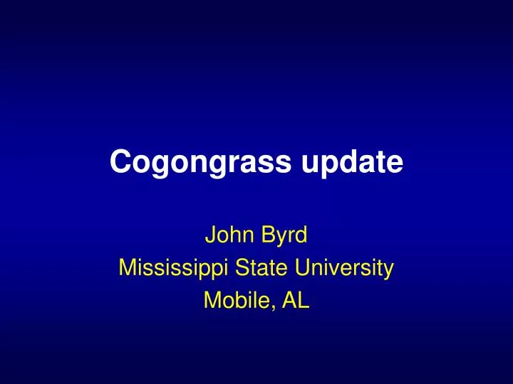 cogongrass update