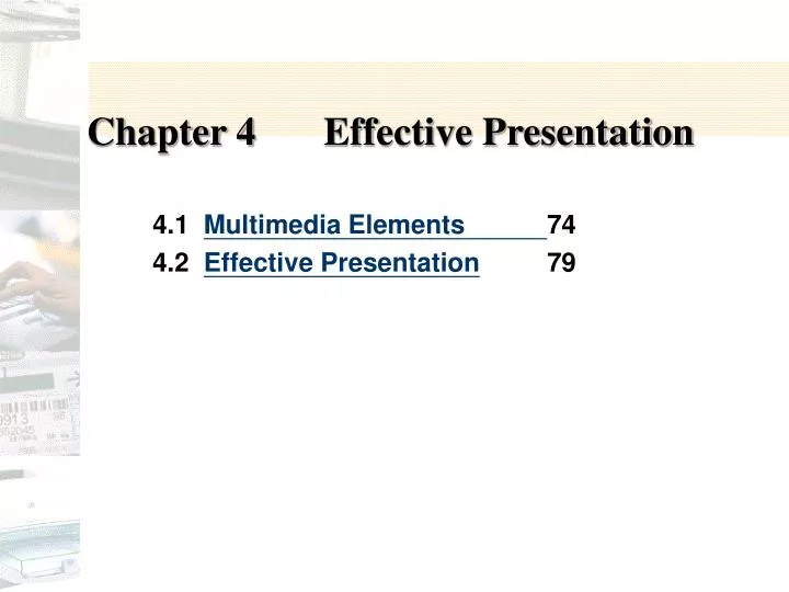 chapter 4 effective presentation