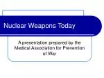 Nuclear Weapons Today - slide 1