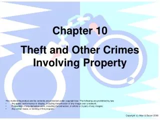Chapter 10 Theft and Other Crimes Involving Property