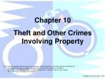 Chapter 10 Theft and Other Crimes Involving Property - slide 1