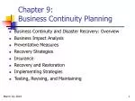 Chapter 9: Business Continuity Planning
