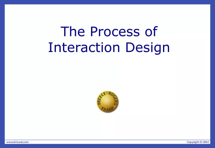 the process of interaction design