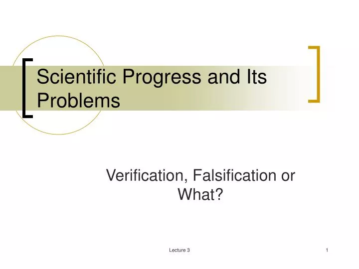 scientific progress and its problems