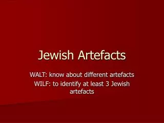 Jewish Artefacts