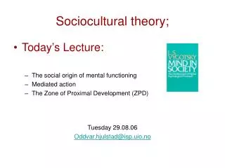 Sociocultural theory;