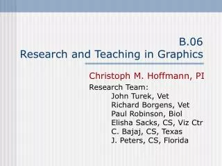 B.06 Research and Teaching in Graphics