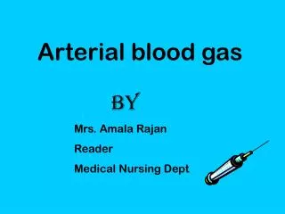 Arterial blood gas