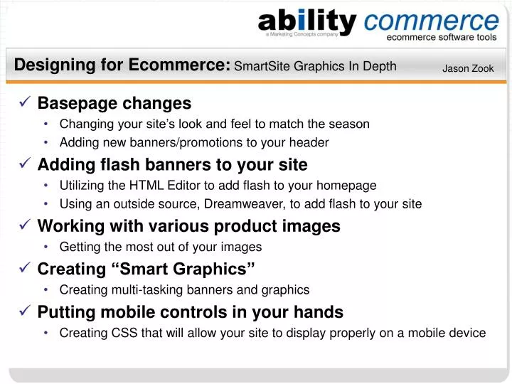 designing for ecommerce smartsite graphics in depth