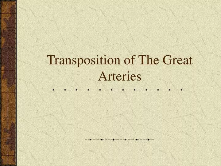 transposition of the great arteries
