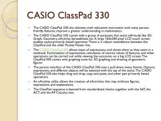 CASIO ClassPad 330