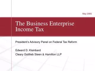 The Business Enterprise Income Tax