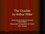 PPT - The Crucible By Arthur Miller PowerPoint Presentation, Free ...