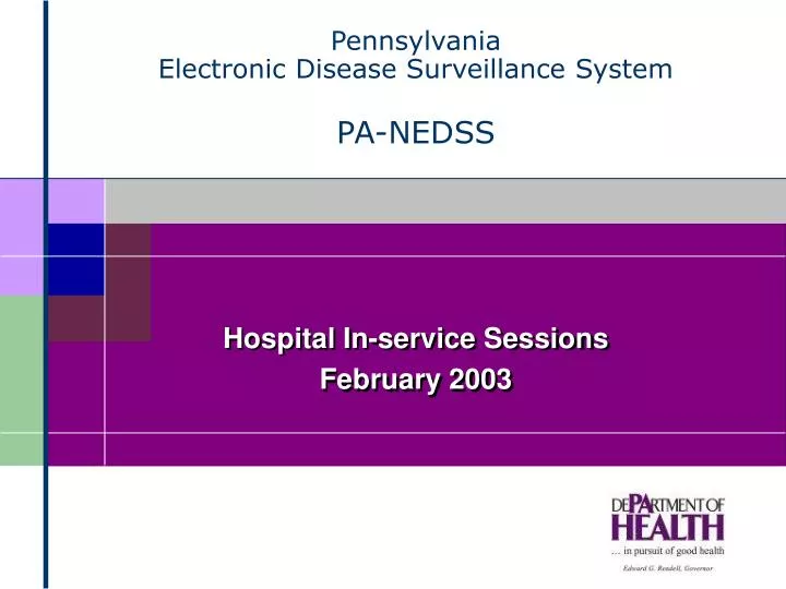 pennsylvania electronic disease surveillance system pa nedss