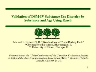Validation of DSM-IV Substance Use Disorder by Substance and Age Using Rasch