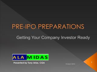 PRE-IPO PREPARATIONS