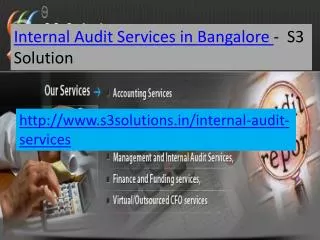 Internal Audit Services in Bangalore- S3 Solution