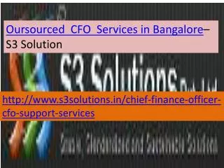 S3 Solution Oursourced CFO Services in Bangalore