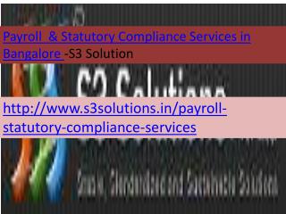 Payroll & Statutory Compliance Services in Bangalore