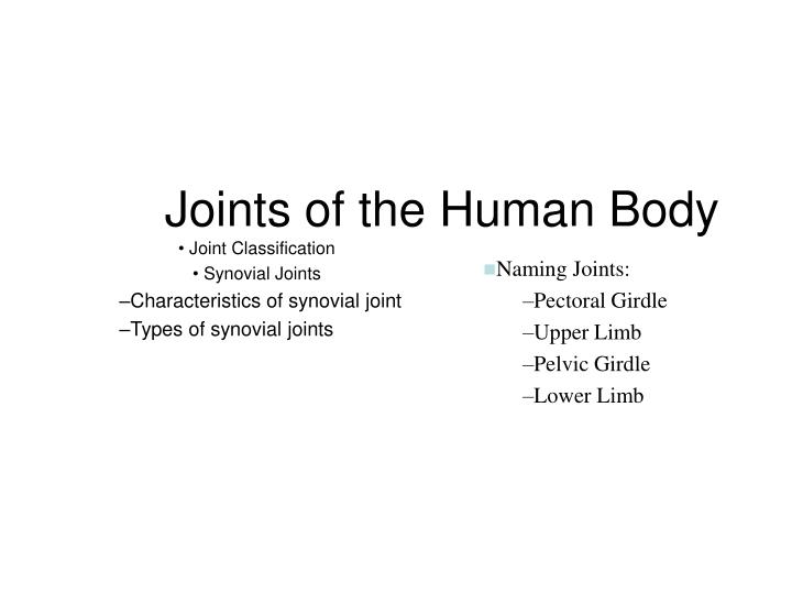 joint classification synovial joints characteristics of synovial joint types of synovial joints
