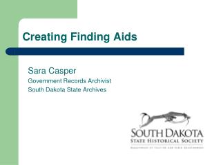 Creating Finding Aids