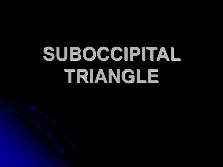 suboccipital triangle