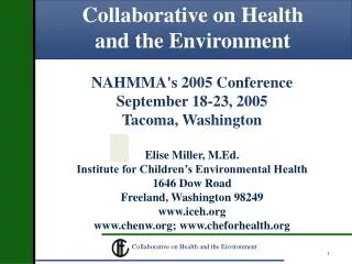 Collaborative on Health and the Environment