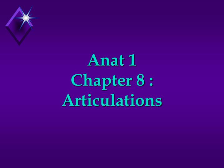 anat 1 chapter 8 articulations
