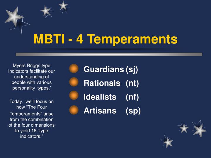mbti 4 temperaments