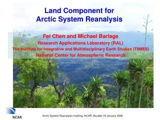 Land Component for Arctic System Reanalysis
