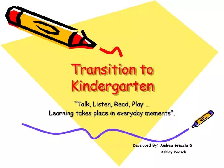 transition to kindergarten