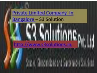 Private Limited Company in Bangalore- S3 Solution
