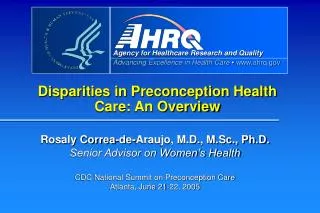 Disparities in Preconception Health Care: An Overview