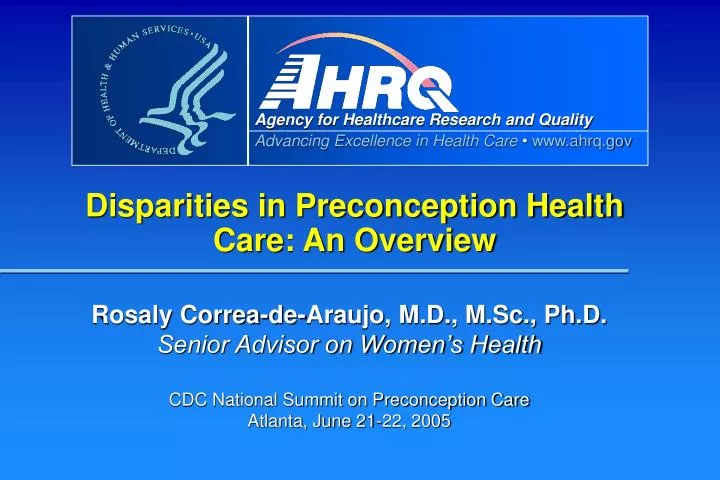 disparities in preconception health care an overview
