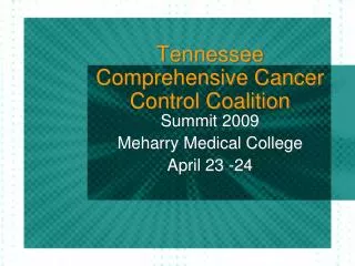 Tennessee Comprehensive Cancer Control Coalition