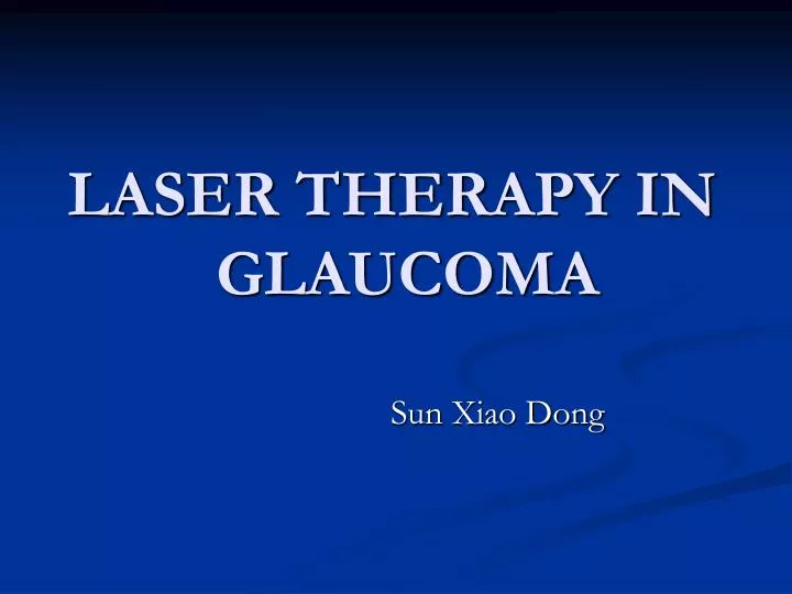 laser therapy in glaucoma