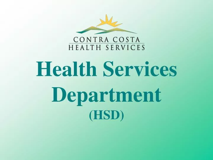 health services department hsd