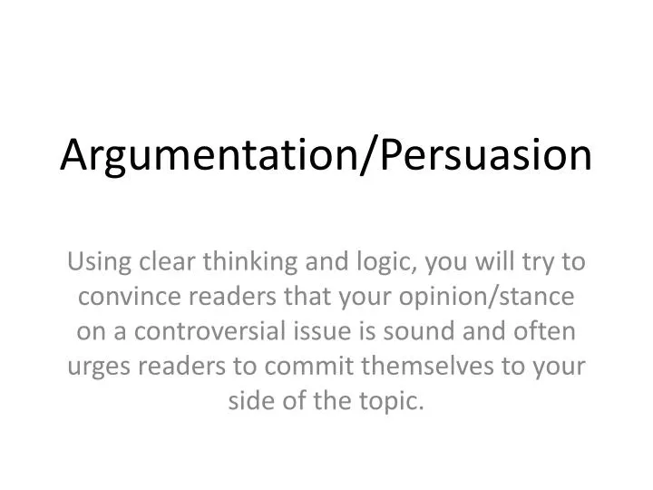 argumentation persuasion