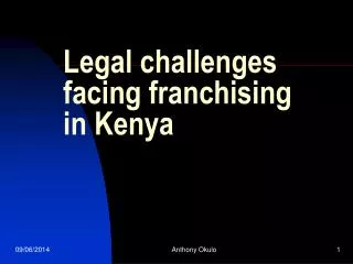 Legal challenges facing franchising in Kenya