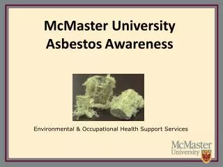 McMaster University Asbestos Awareness