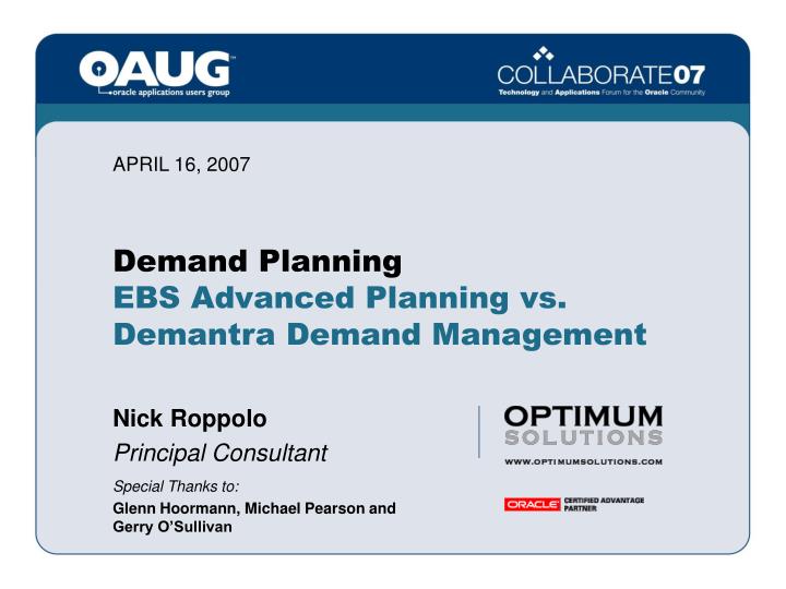 demand planning ebs advanced planning vs demantra demand management