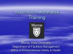 Asbestos Awareness Training - slide 1