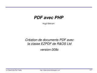 PDF avec PHP