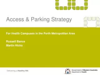 Access &amp; Parking Strategy